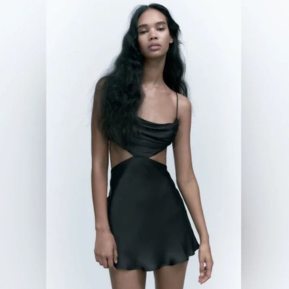 Zara CUT OUT DRAPED DRESS